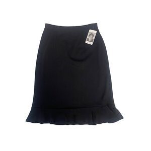 Misook Black acrylic Flare Hem Skirt 91283 NWT XS